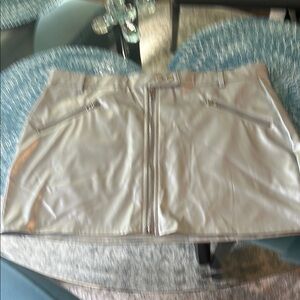 NWOT HYFVE Silver Mini Skirt